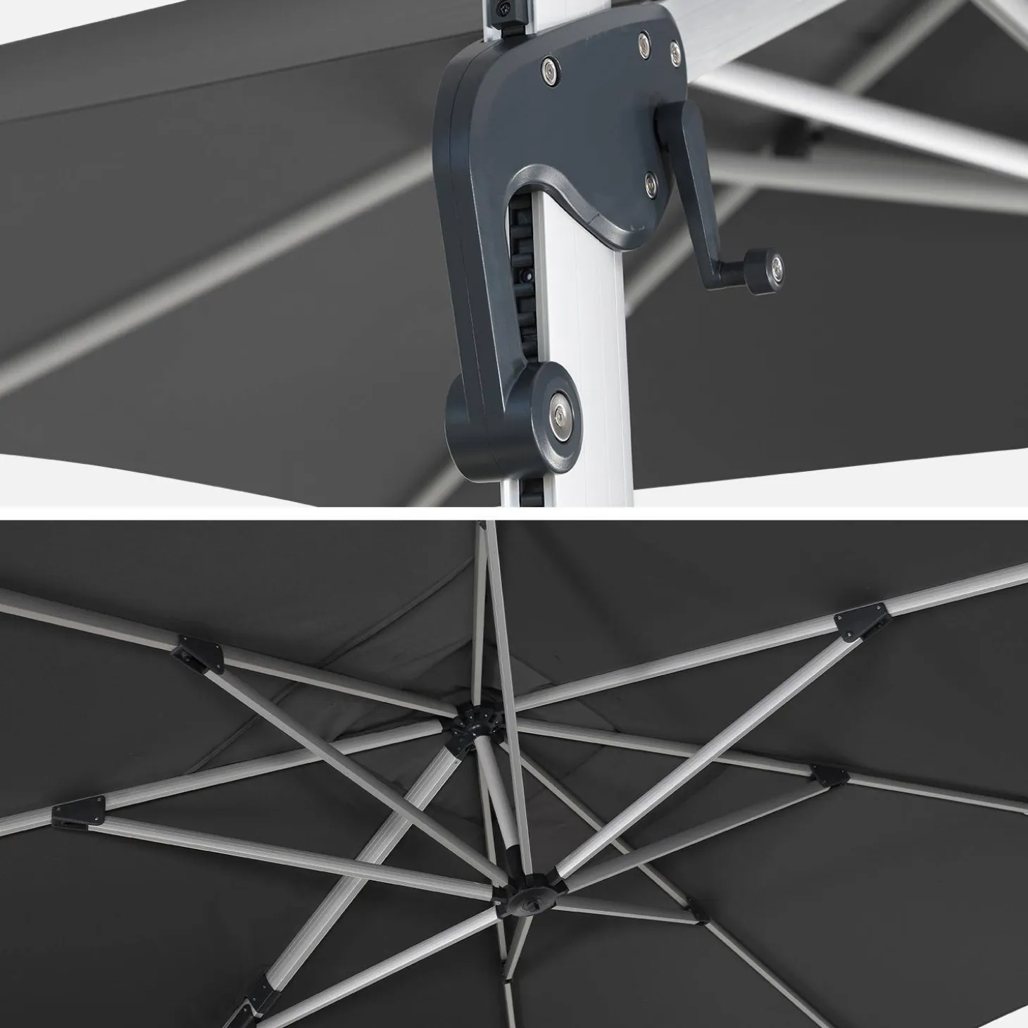 Offset rectangular parasol 3x4m
