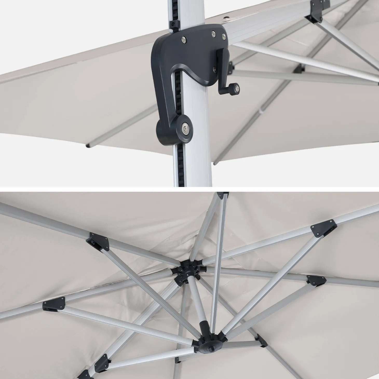 Offset rectangular parasol 3x4m
