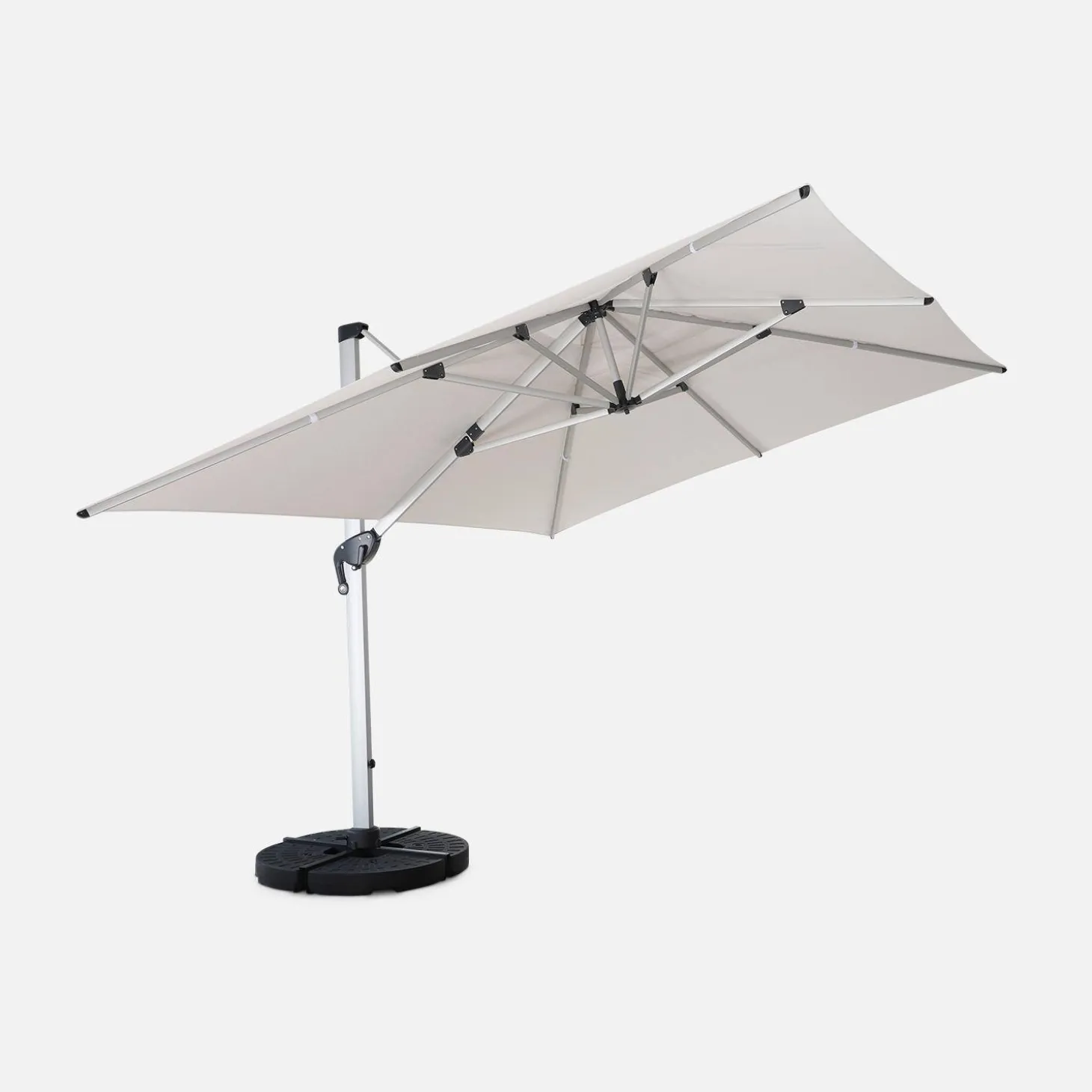 Offset rectangular parasol 3x4m