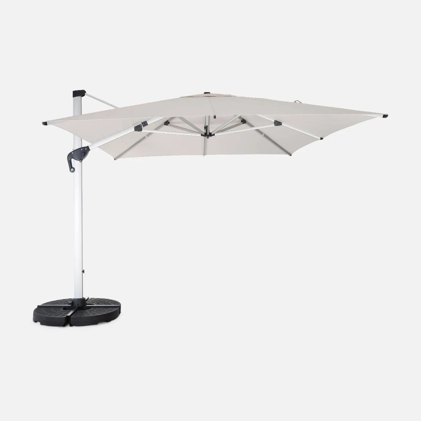 Offset rectangular parasol 3x4m