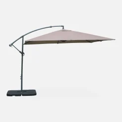Offset square parasol 3x3m