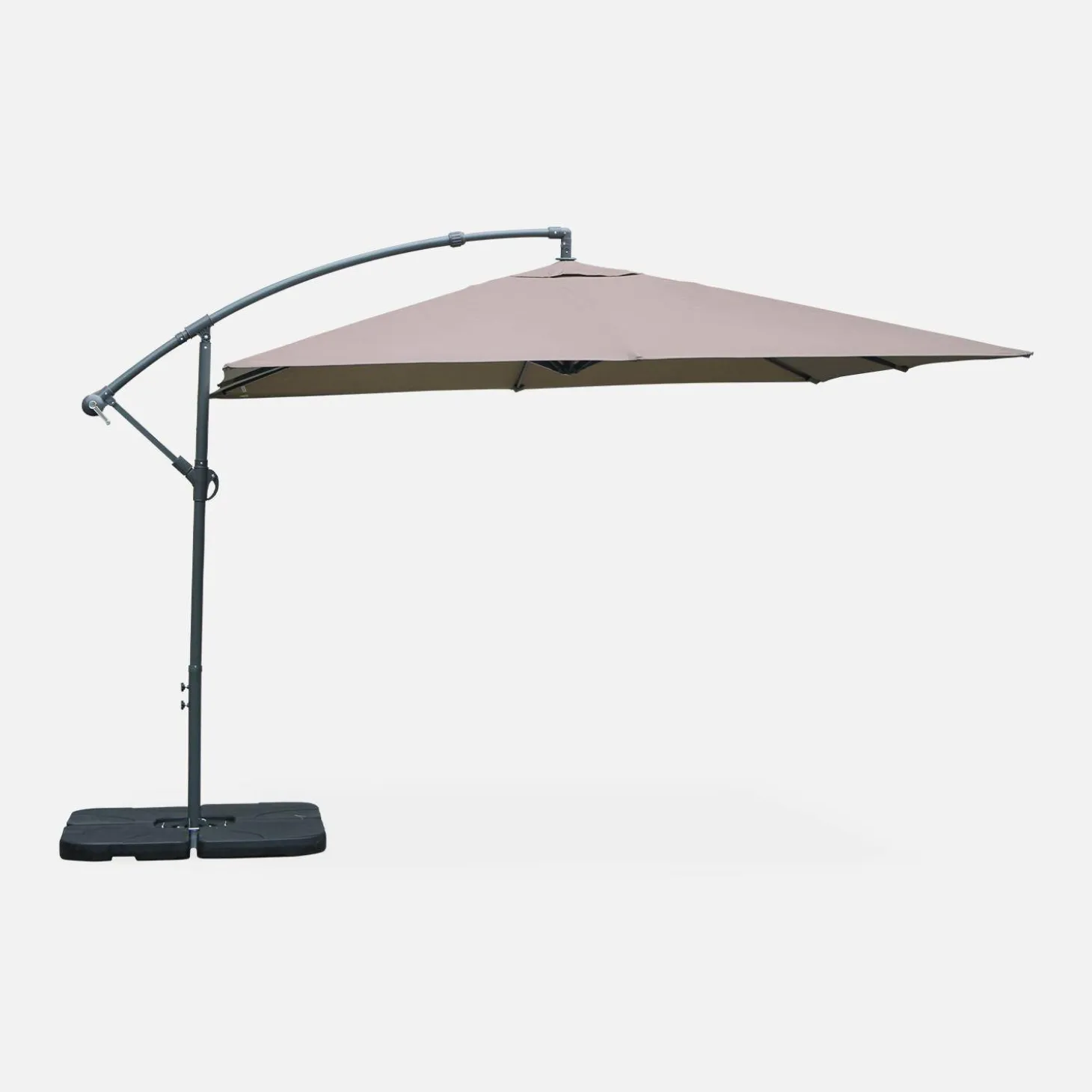 Offset square parasol 3x3m