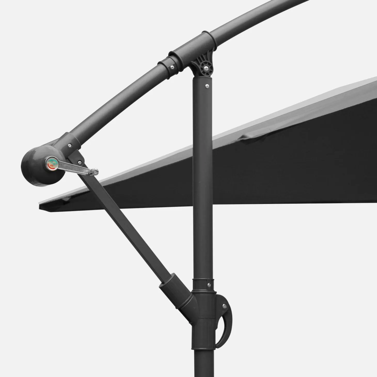 Offset square parasol 3x3m