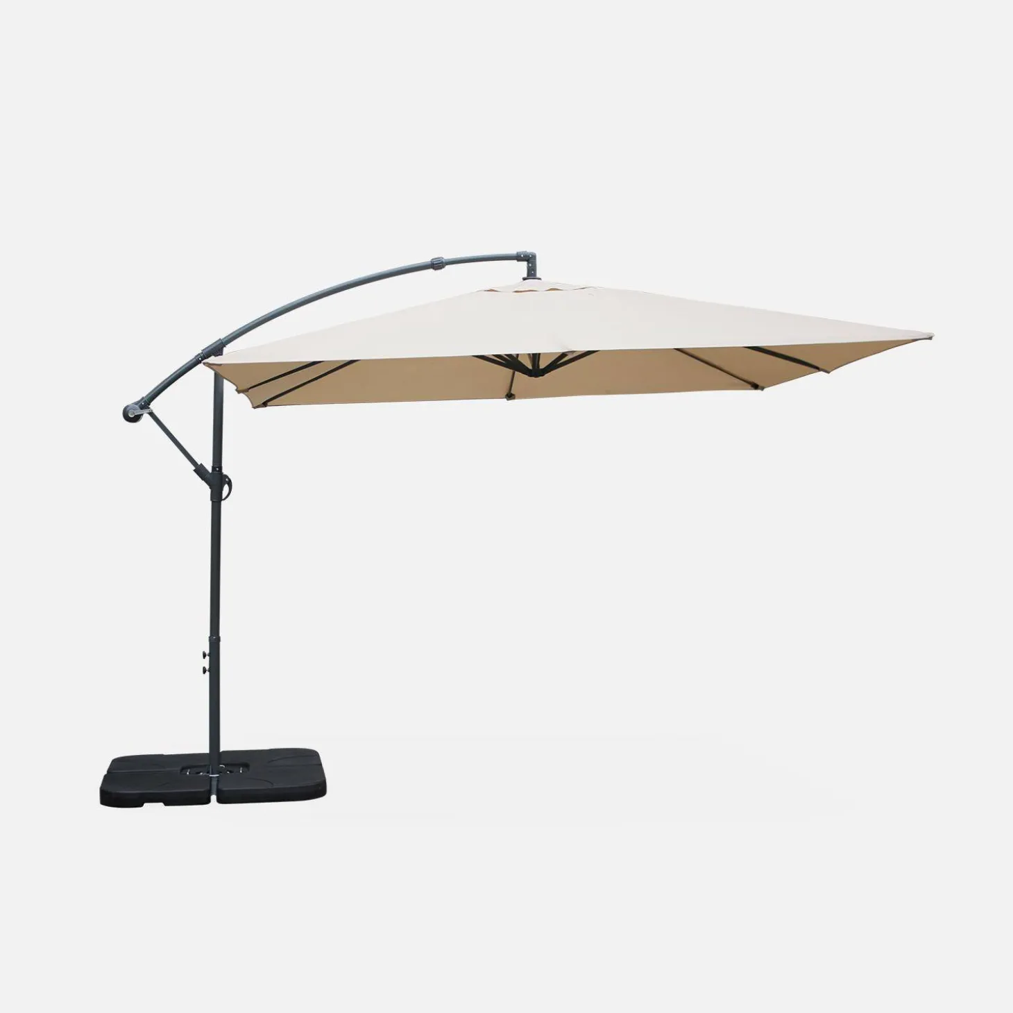 Offset square parasol 3x3m