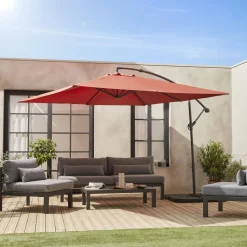 Offset square parasol 3x3m