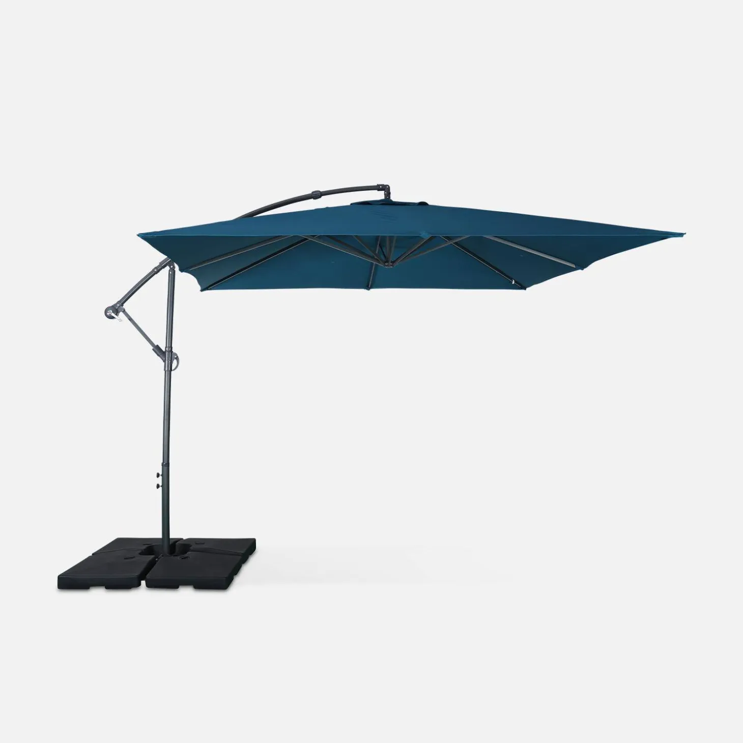 Offset square parasol 3x3m