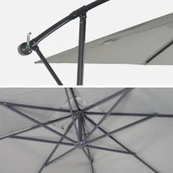 Offset square parasol 3x3m