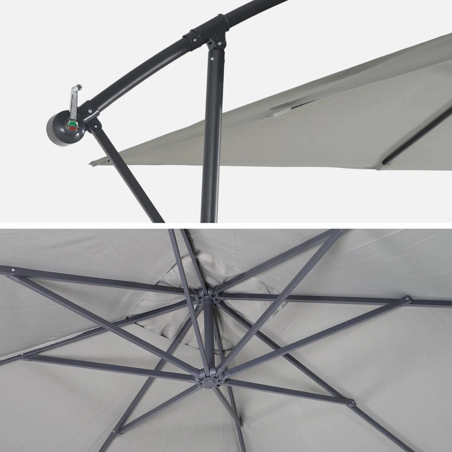Offset square parasol 3x3m