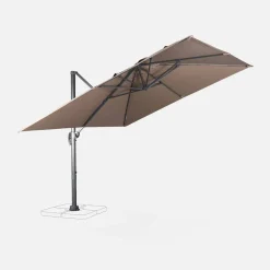 Offset square parasol 3x3m + rounded weights to ballast