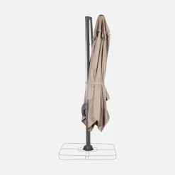 Offset square parasol 3x3m + rounded weights to ballast