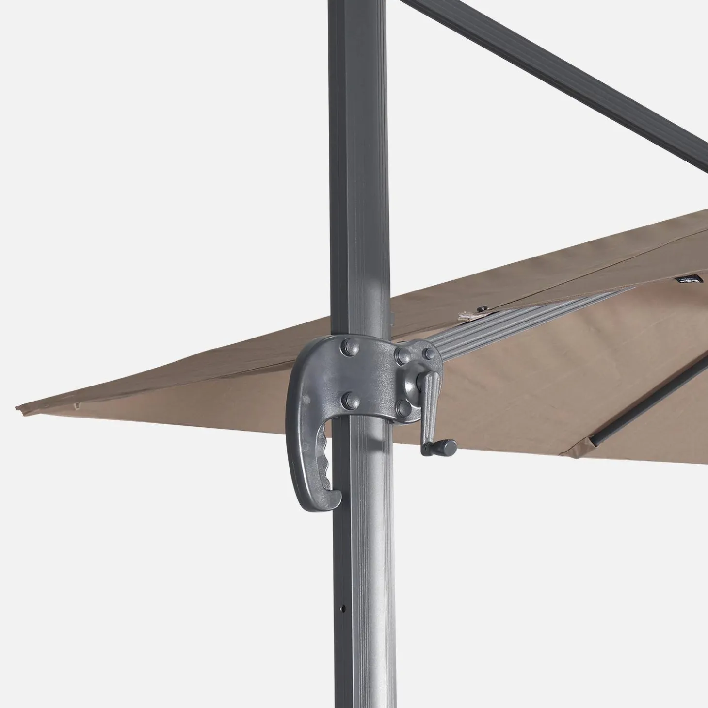 Offset square parasol 3x3m + rounded weights to ballast