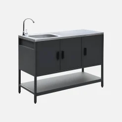 Outdoor kitchen 3 modules in stainless steel