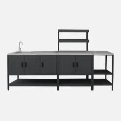 Outdoor kitchen 3 modules in stainless steel