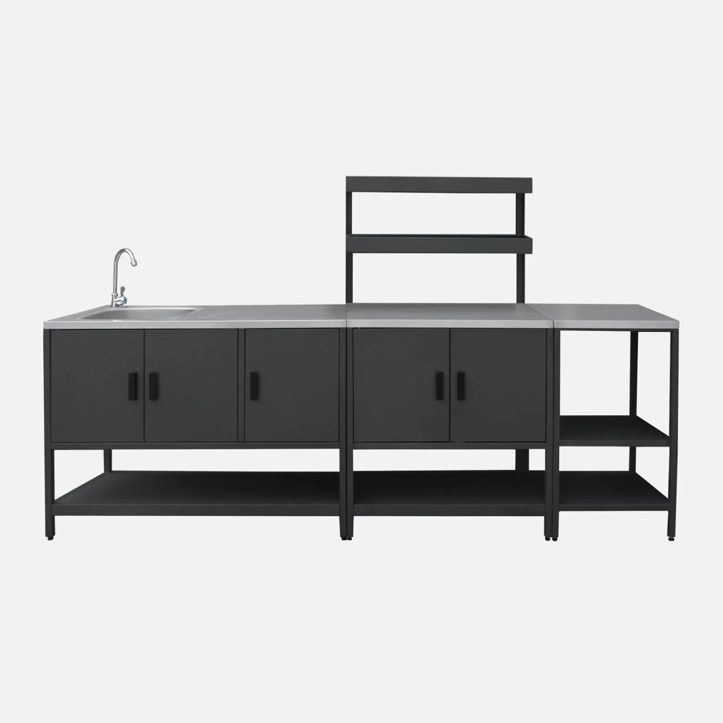 Outdoor kitchen 3 modules in stainless steel