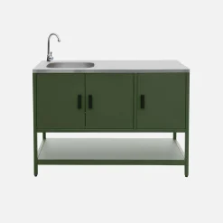 Outdoor kitchen 3 modules in stainless steel