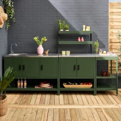 Outdoor kitchen 3 modules in stainless steel