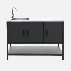 Outdoor kitchen 3 modules stainless steel