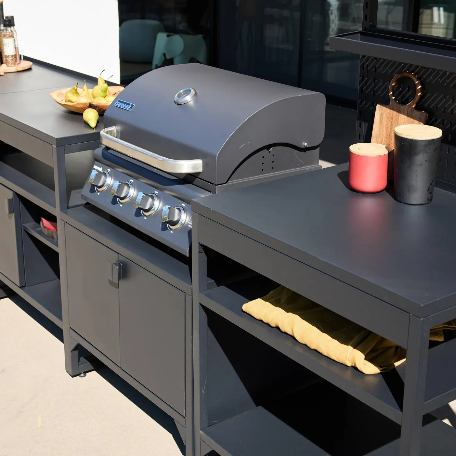 Outdoor kitchen 6 stainless steel modules