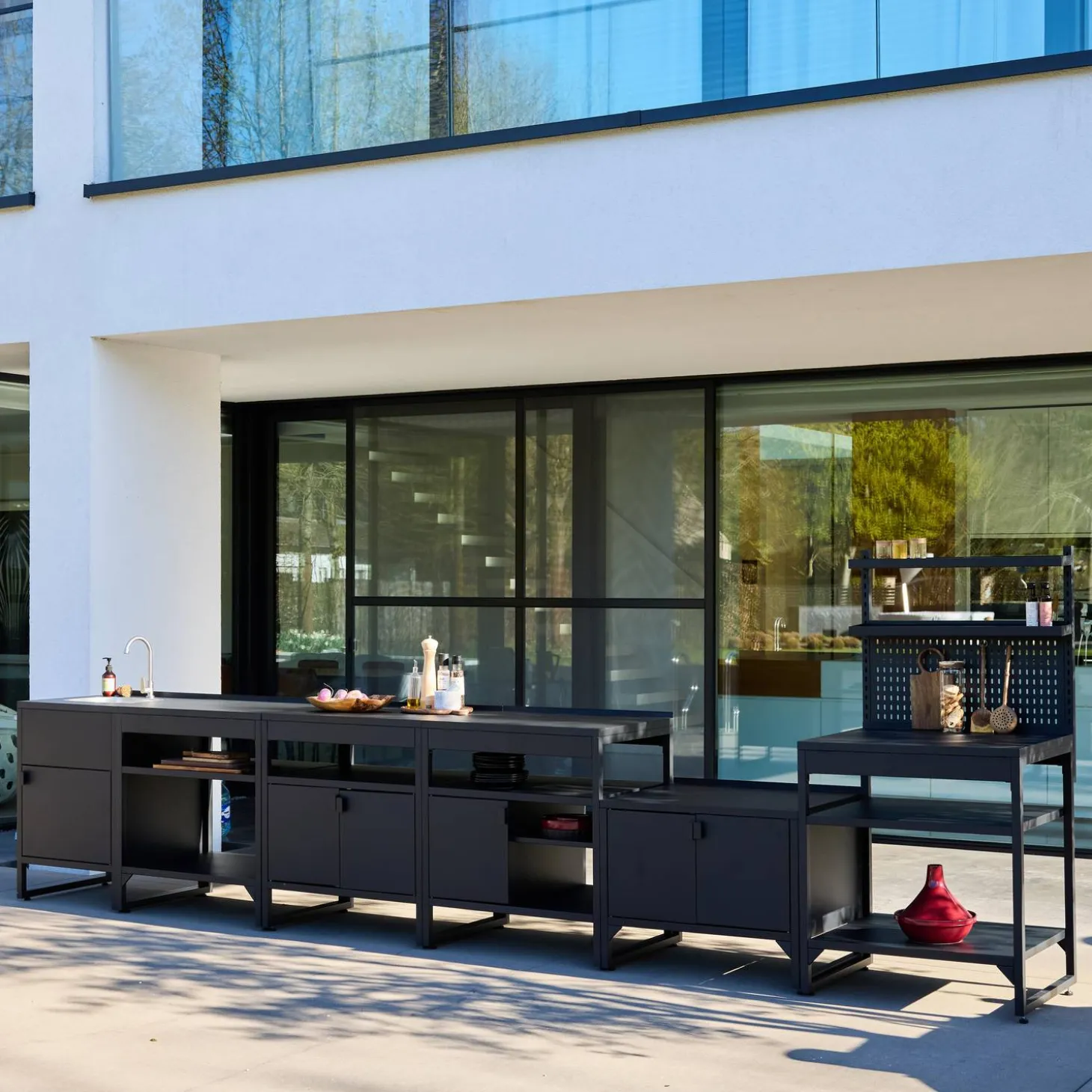 Outdoor kitchen 6 stainless steel modules