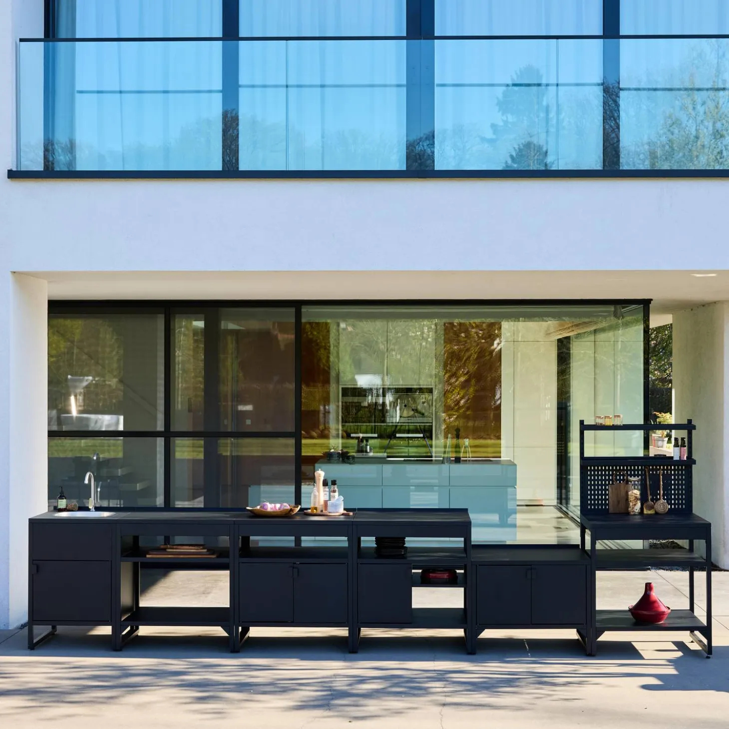 Outdoor kitchen 6 stainless steel modules