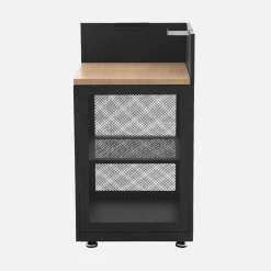 Outdoor kitchen steel and wood decor 1 shelf L60cm