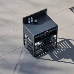 Outdoor kitchen steel 1 cabinet 2 shelves L80cm