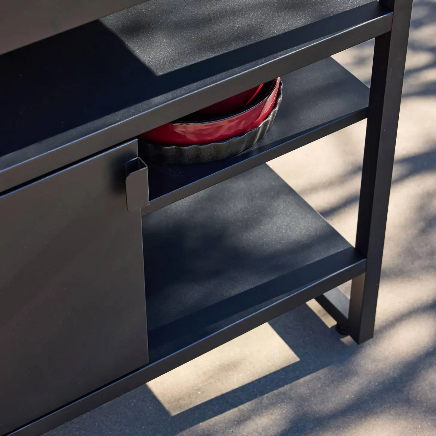 Outdoor kitchen steel 1 door 3 shelves L80cm