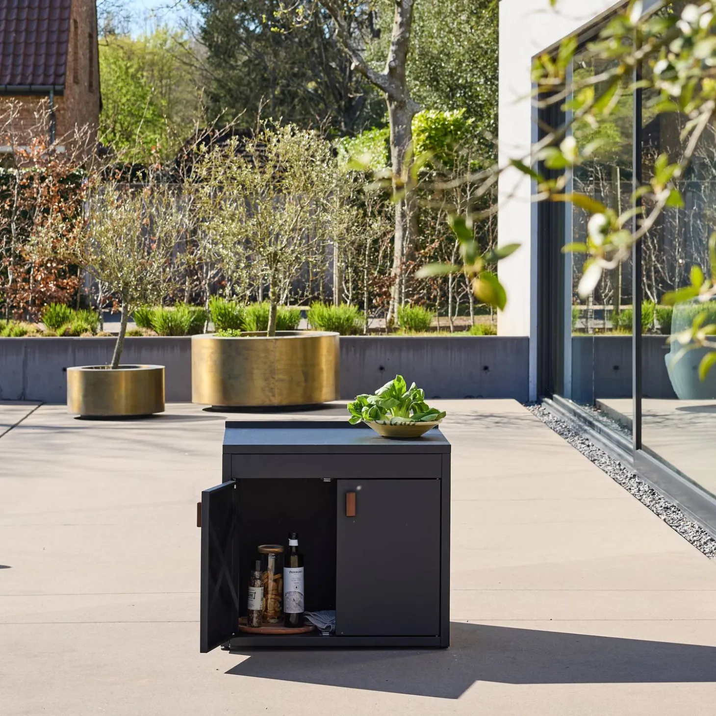 Outdoor kitchen steel 2 doors L75.5cm