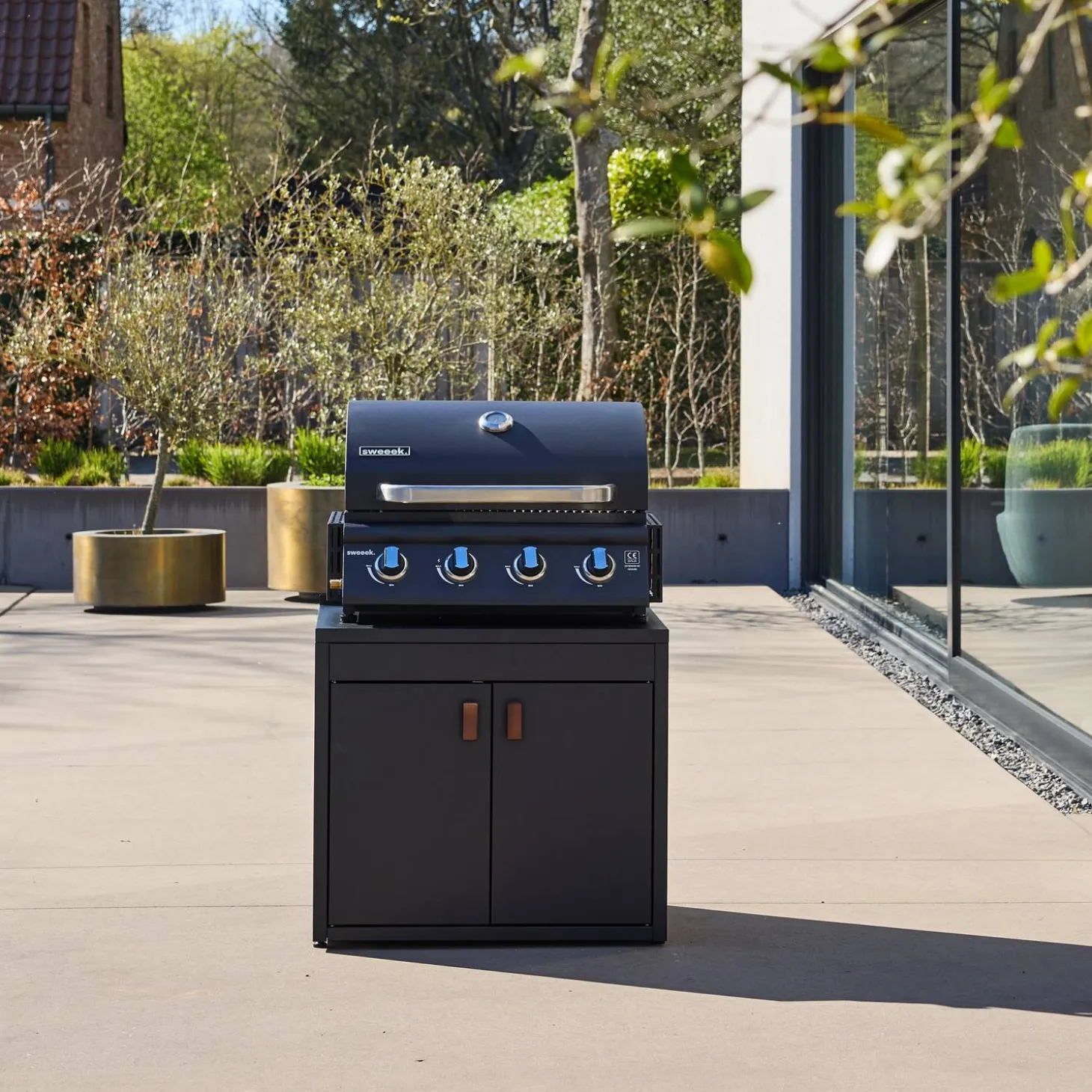Outdoor kitchen steel 2 doors L75.5cm