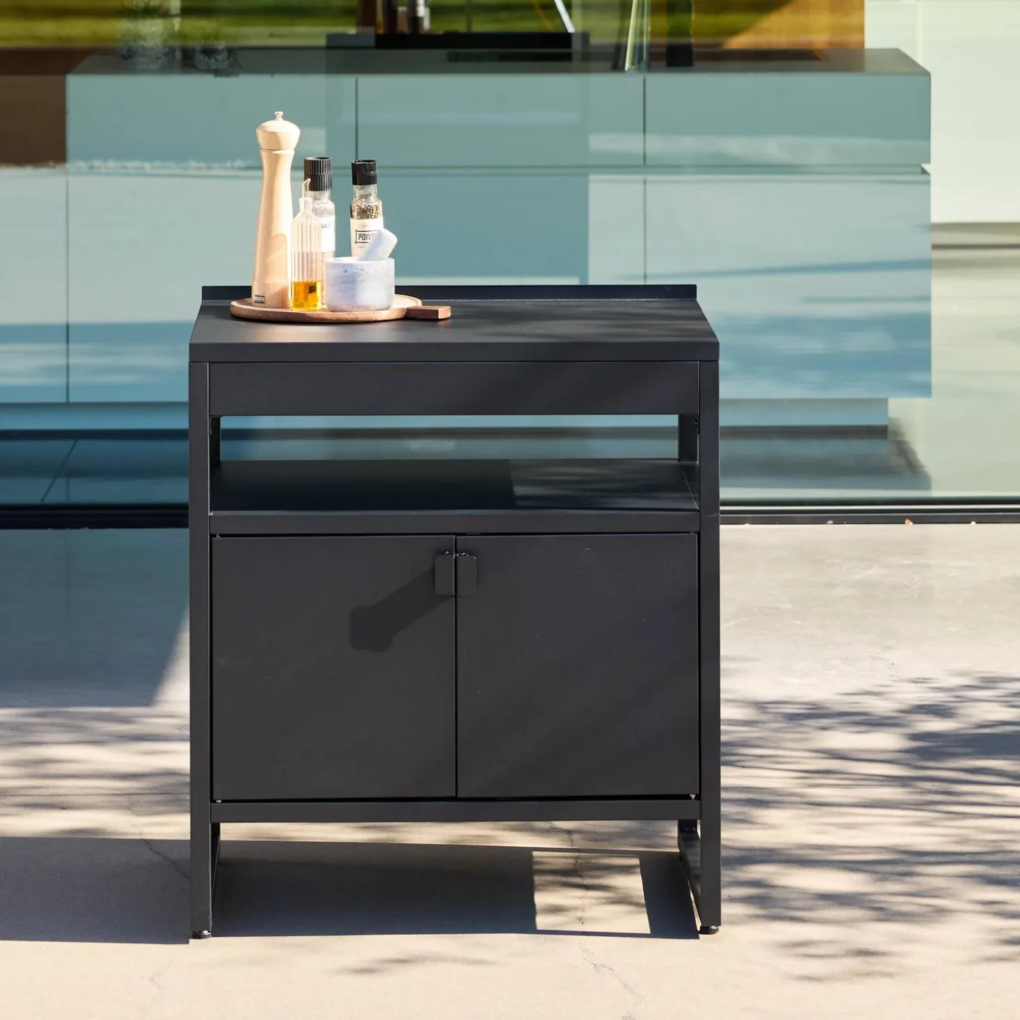 Outdoor kitchen steel 2 doors L80cm