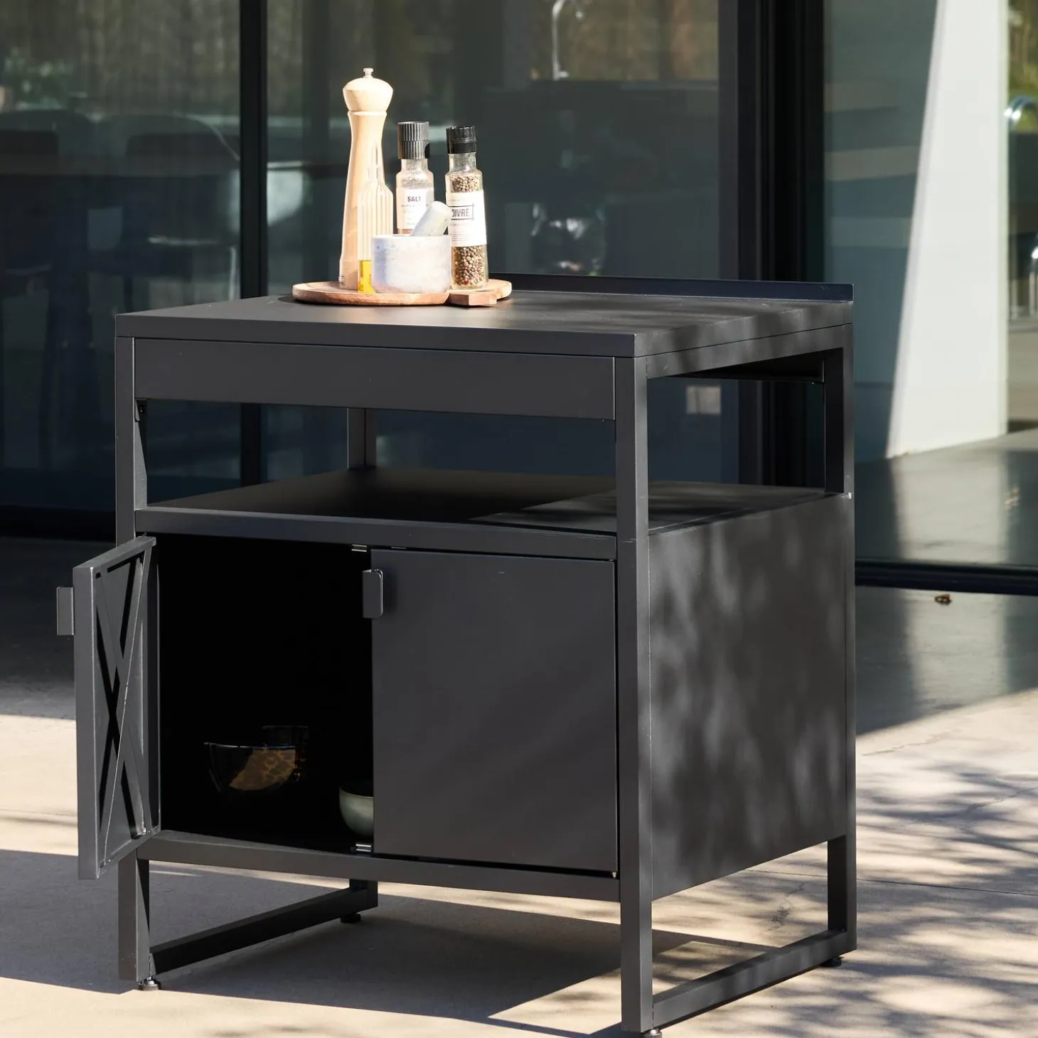 Outdoor kitchen steel 2 doors L80cm