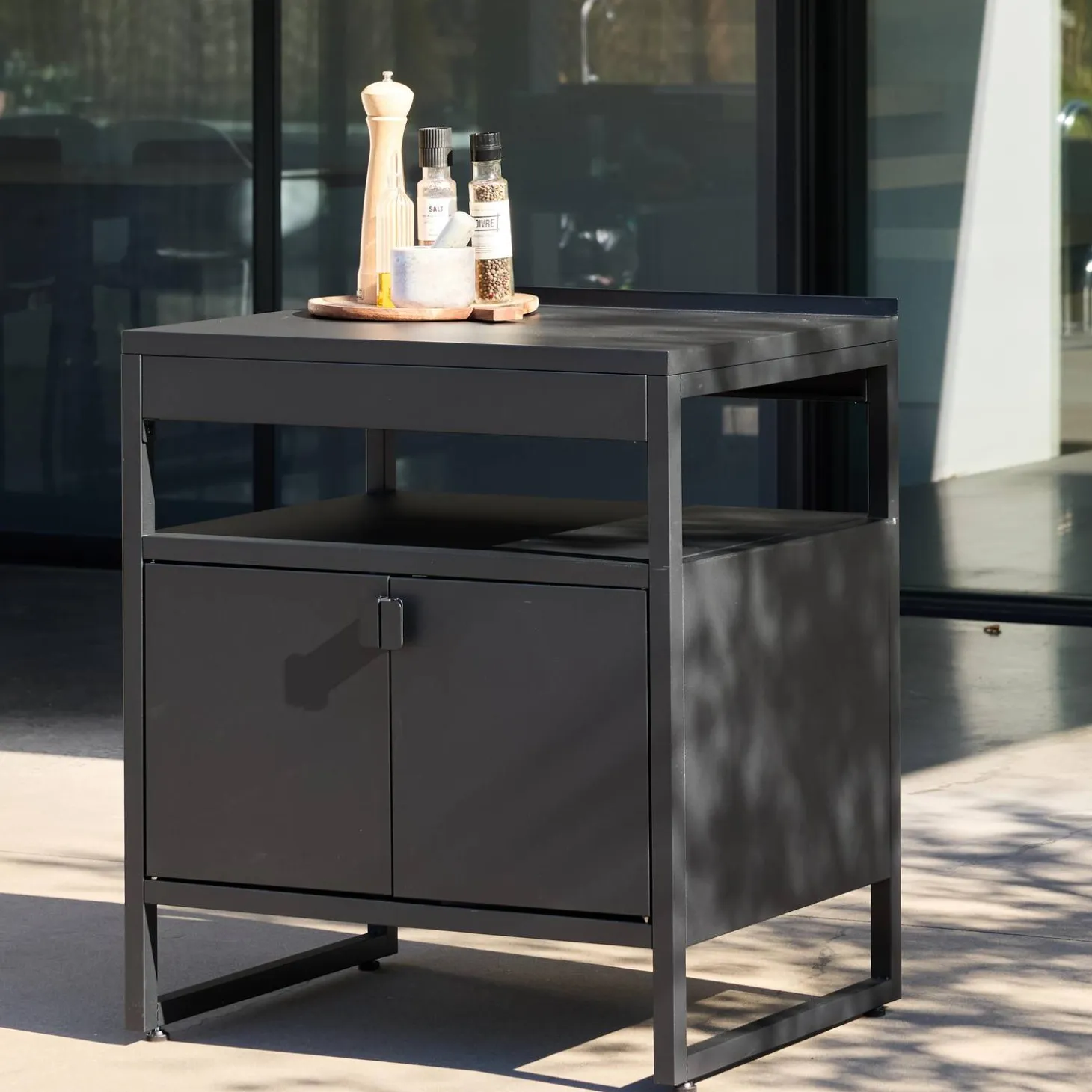 Outdoor kitchen steel 2 doors L80cm