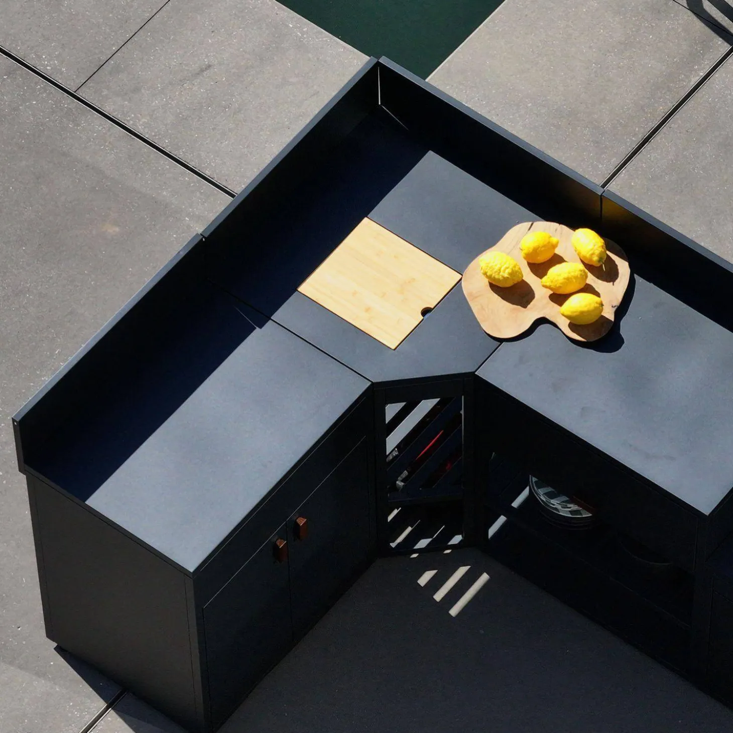 Outdoor kitchen 6 steel modules