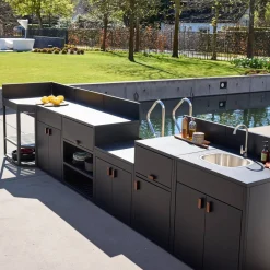 Outdoor kitchen 6 steel modules