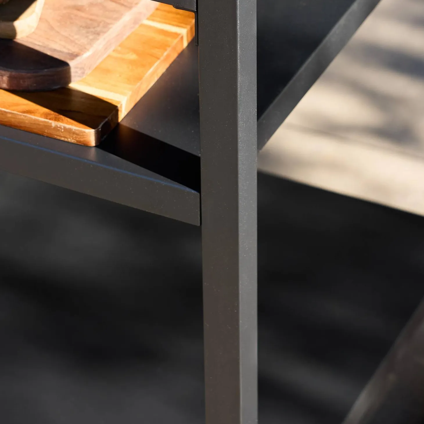 Outdoor kitchen steel 2 shelves L80cm