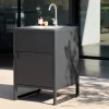 Outdoor kitchen steel sink and 1 door L60cm