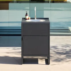 Outdoor kitchen steel sink and 1 door L60cm