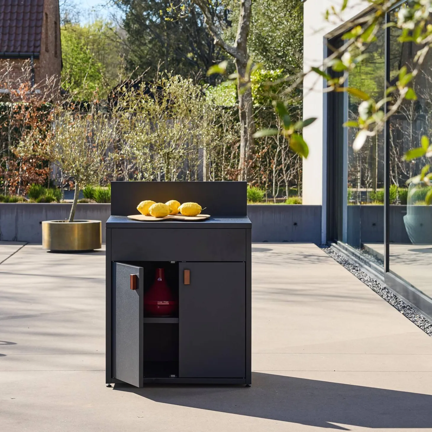 Outdoor steel kitchen 2 doors L80cm