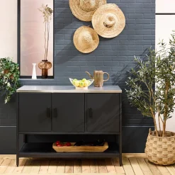 Outdoor steel kitchen 3 doors, 1 shelf L120cm