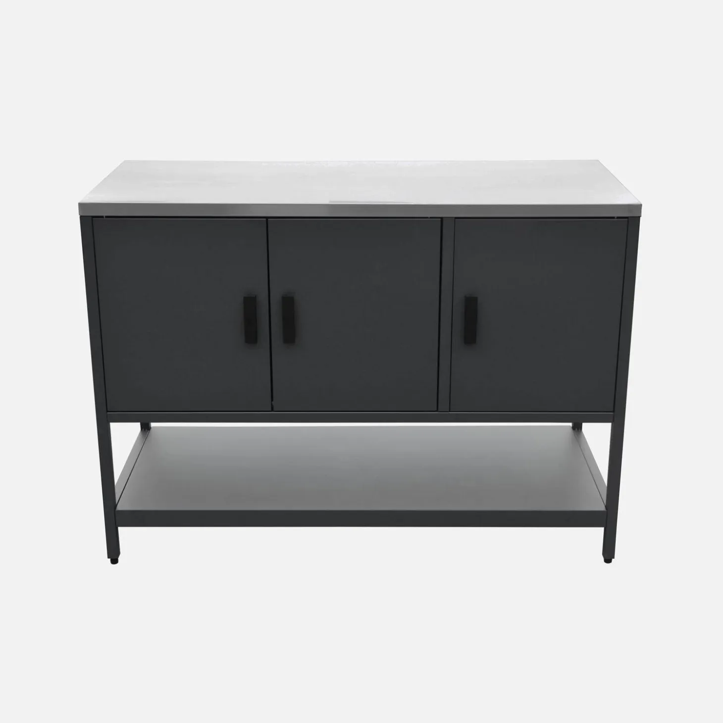 Outdoor steel kitchen 3 doors, 1 shelf L120cm