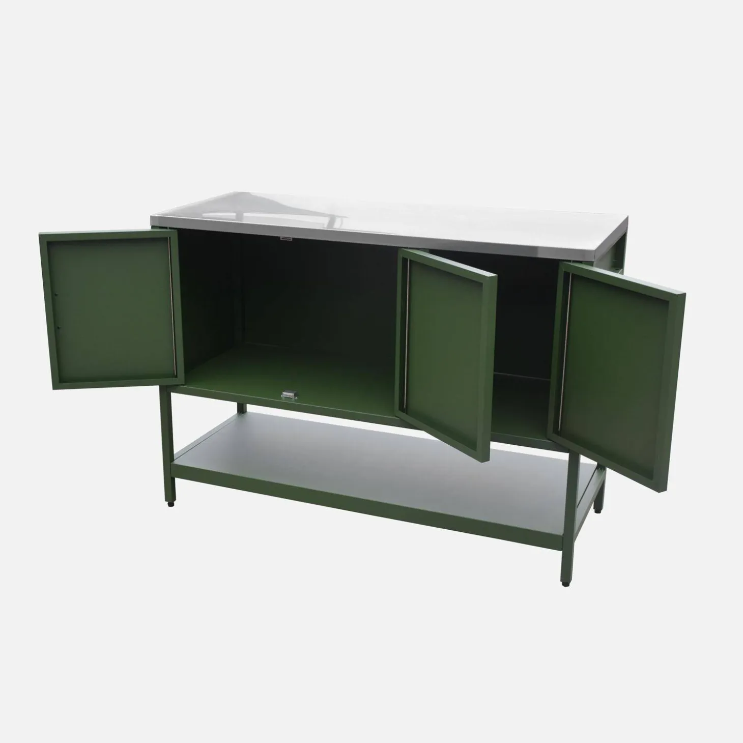 Outdoor steel kitchen 3 doors, 1 shelf L120cm