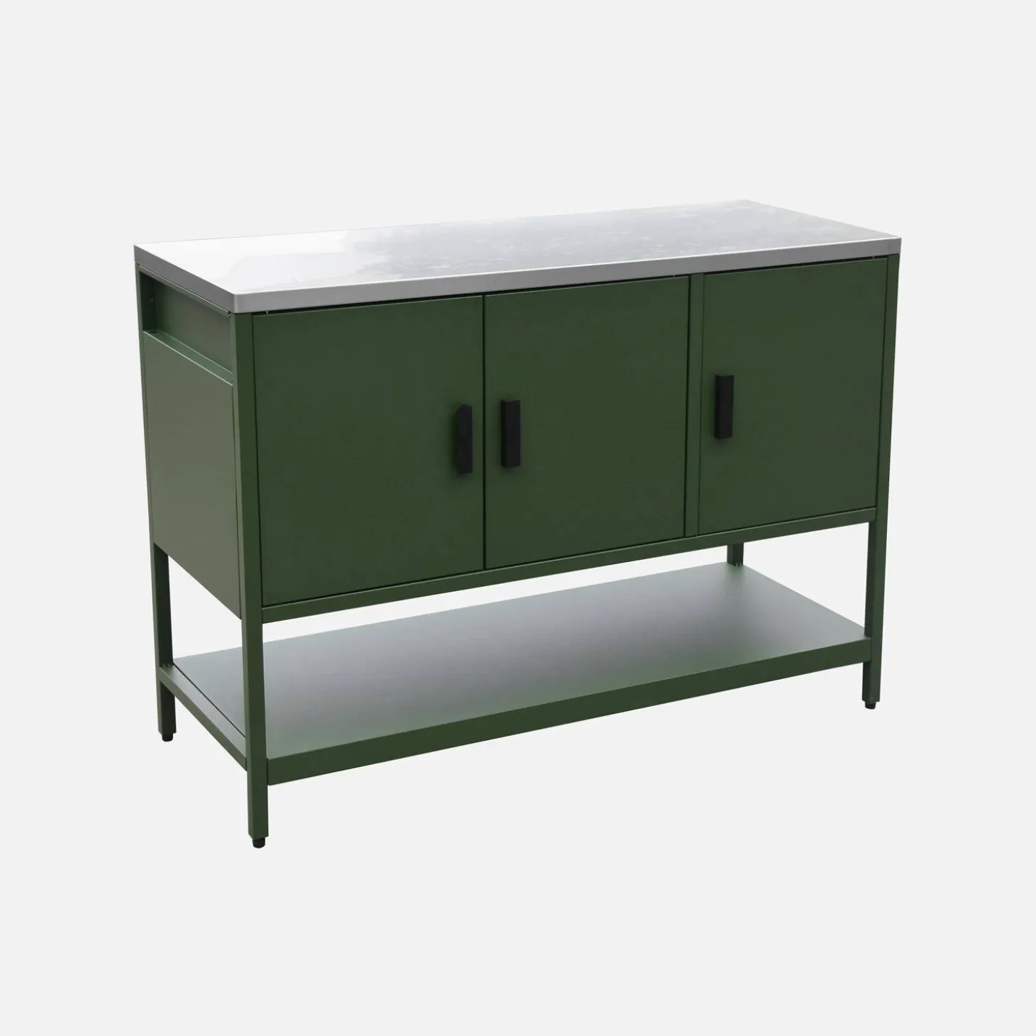 Outdoor steel kitchen 3 doors, 1 shelf L120cm