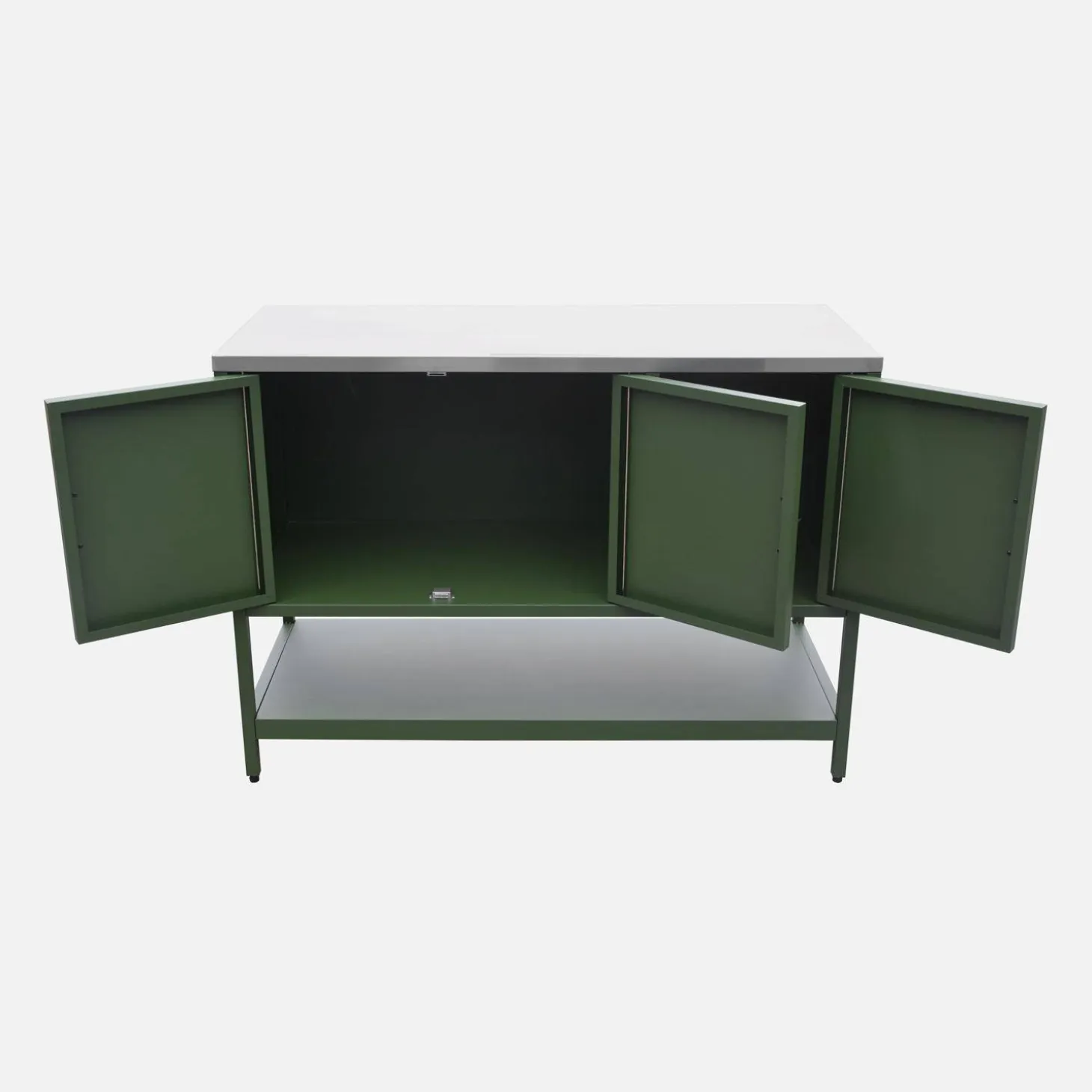 Outdoor steel kitchen 3 doors, 1 shelf L120cm