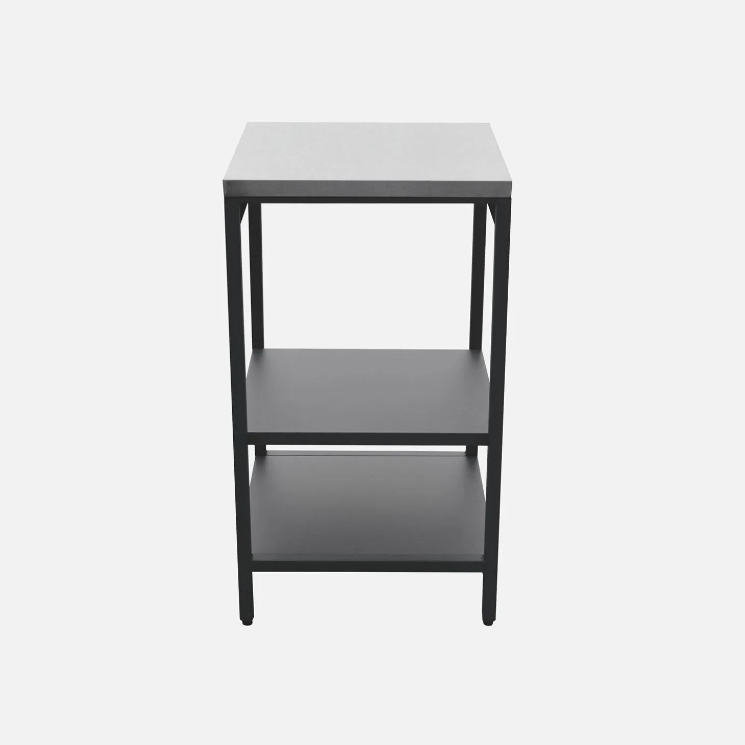 Outdoor steel kitchen with 2 shelves L49cm