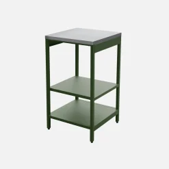 Outdoor steel kitchen with 2 shelves L49cm