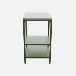Outdoor steel kitchen with 2 shelves L49cm