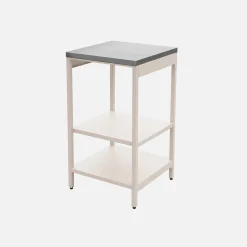 Outdoor steel kitchen with 2 shelves L49cm