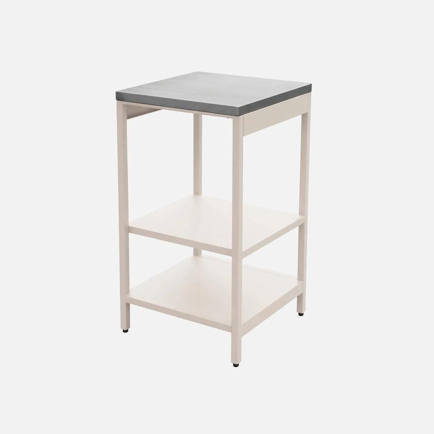 Outdoor steel kitchen with 2 shelves L49cm