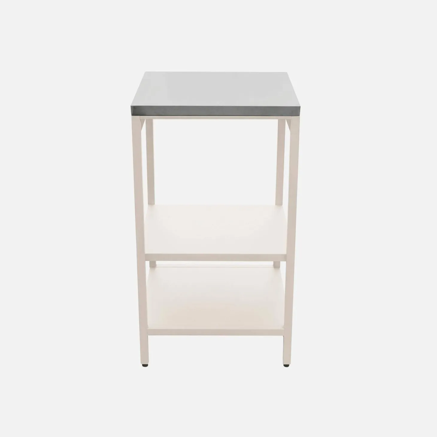 Outdoor steel kitchen with 2 shelves L49cm