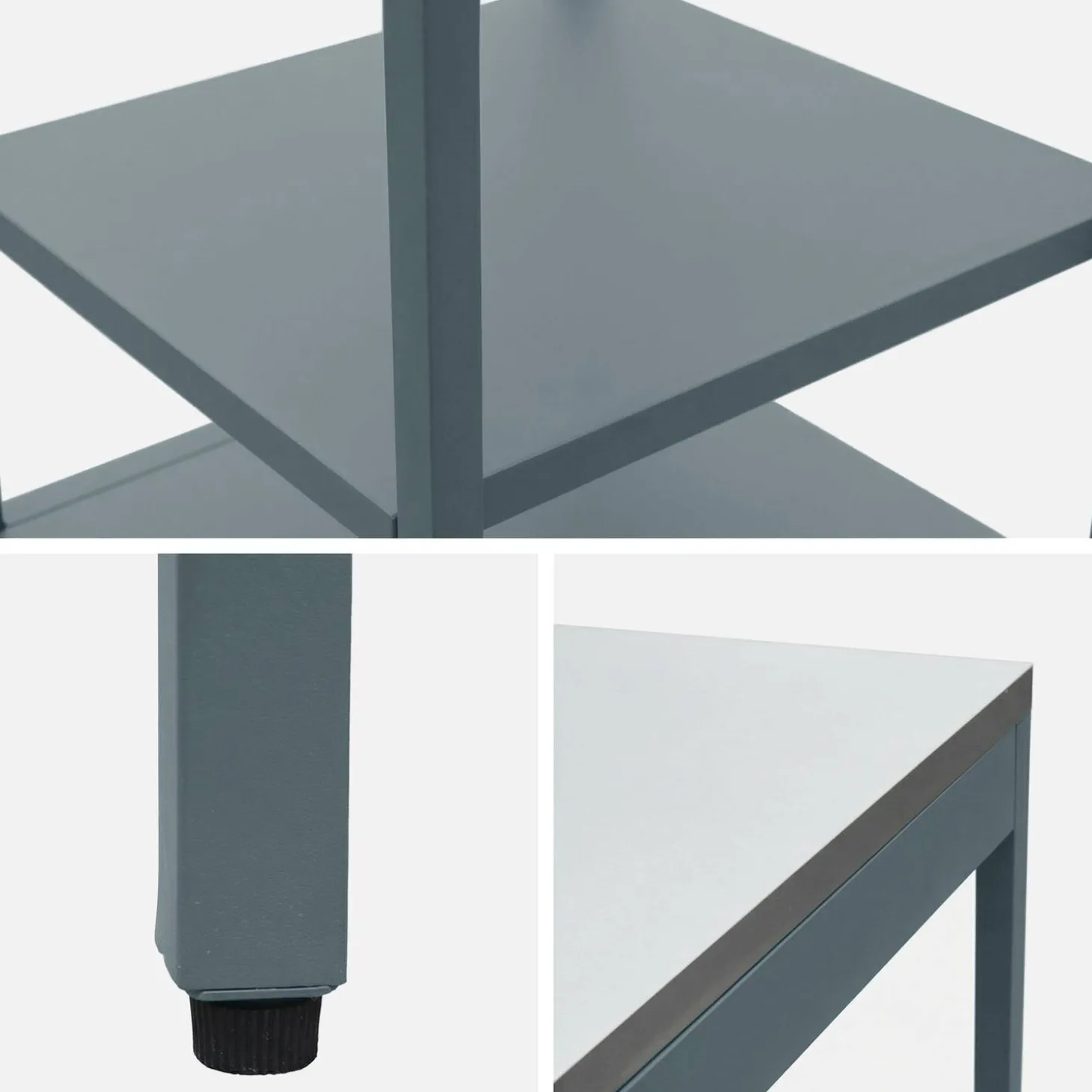 Outdoor steel kitchen with 2 shelves L49cm